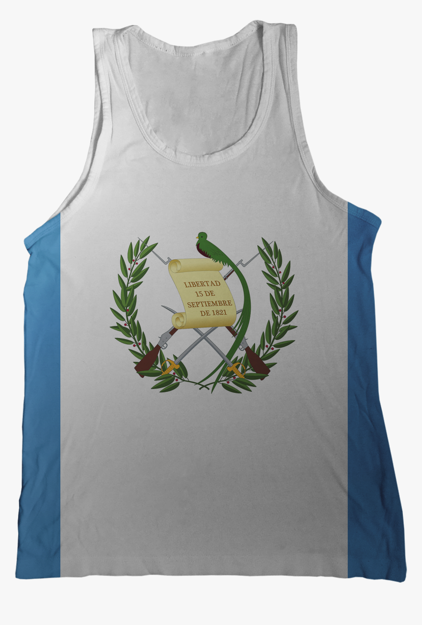 Guatemala Flag Tank Top - Guatemala Flag And Coat Of Arms, HD Png Download