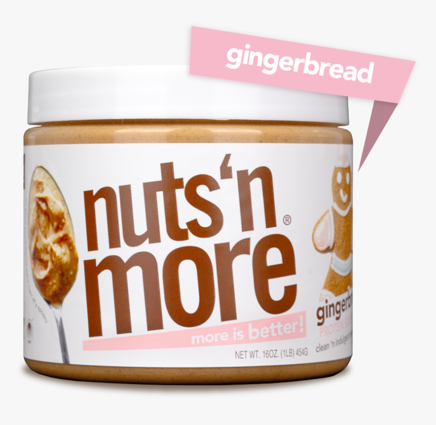 Gingerbread High Protein Peanut Butter Spread - Nutsn More, HD Png Download