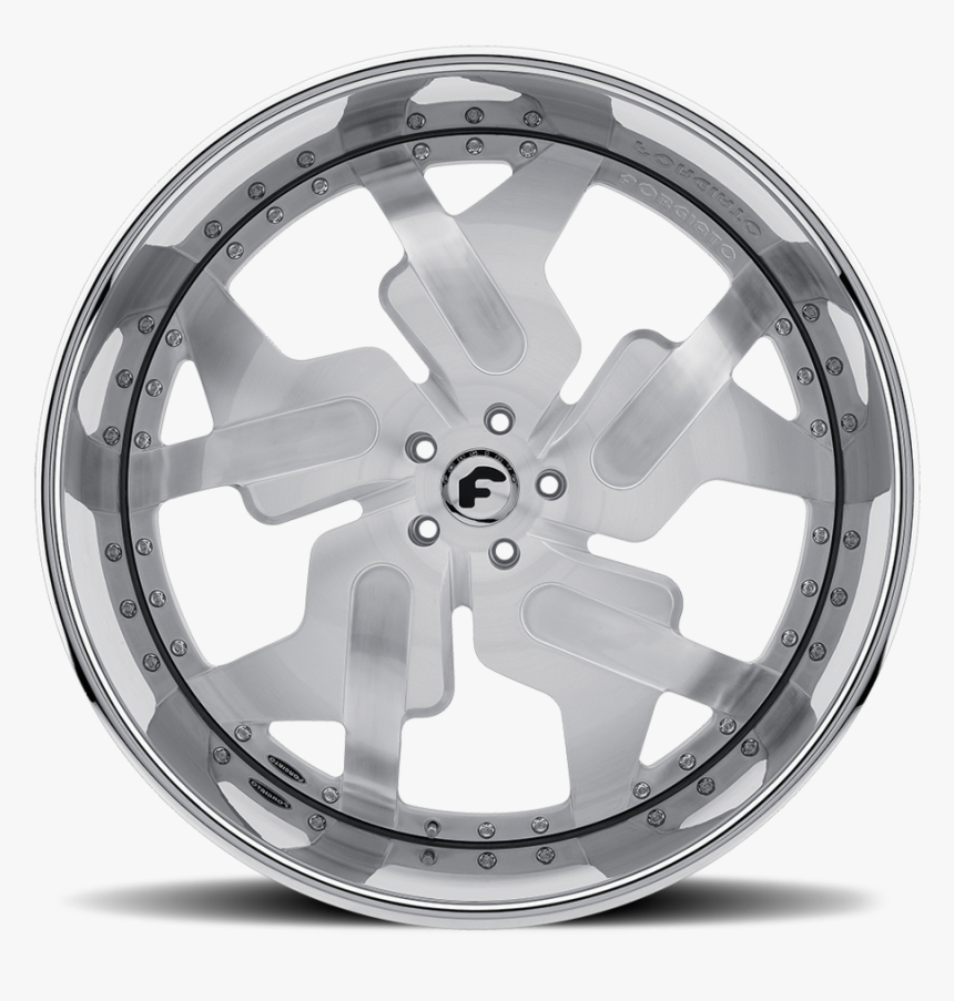 Forgiato Prometeo-l Satin Center With Chrome Lip Finish - Forgiato Decimo, HD Png Download