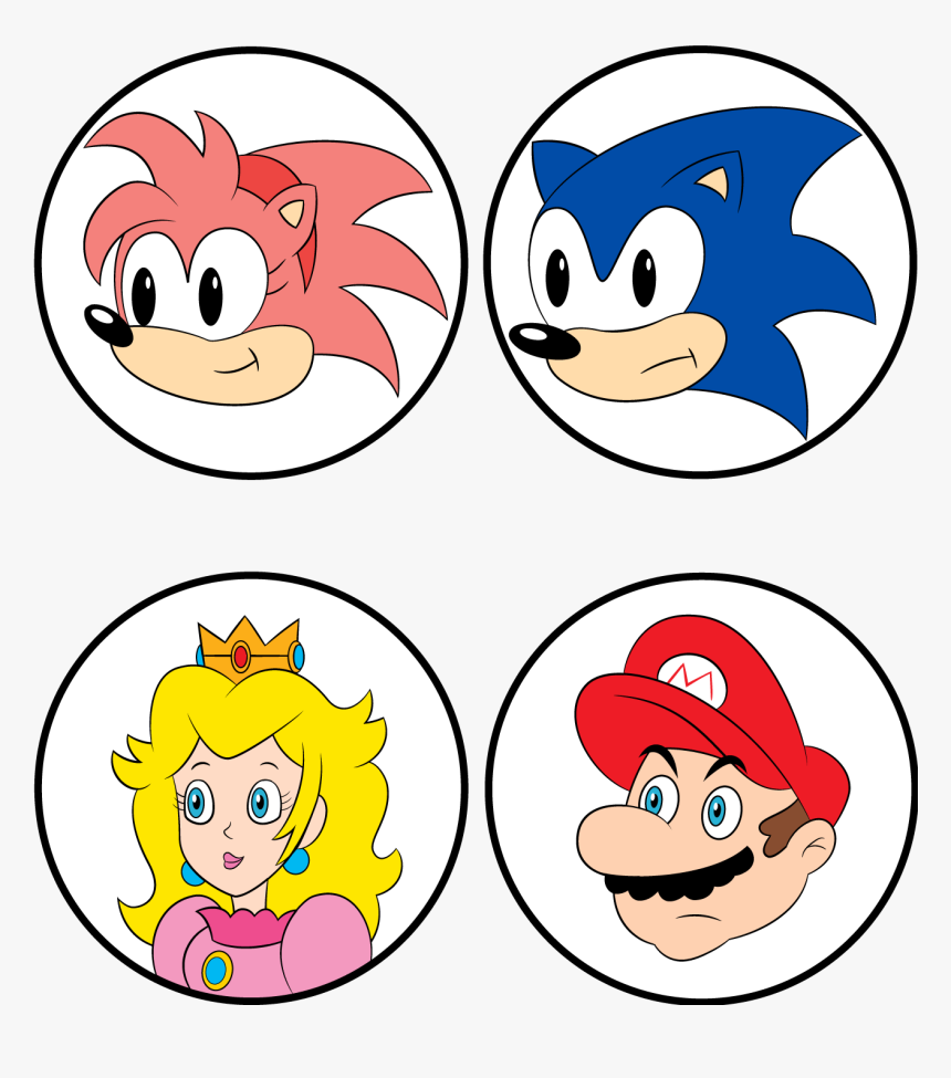 Sonic Vs Mario - Cartoon, HD Png Download