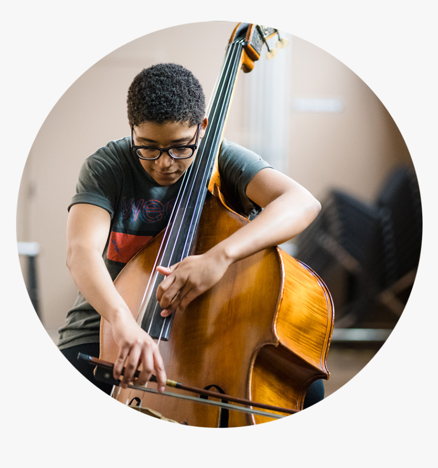 Student Practicing The Cello At The University Center - Composer, HD Png Download