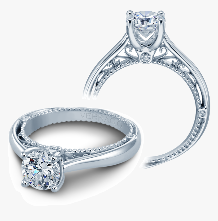 Verragio - 06 Ct - Tw - Diamond Semi Mount Engagement - Engagement Rings Verragio, HD Png Download