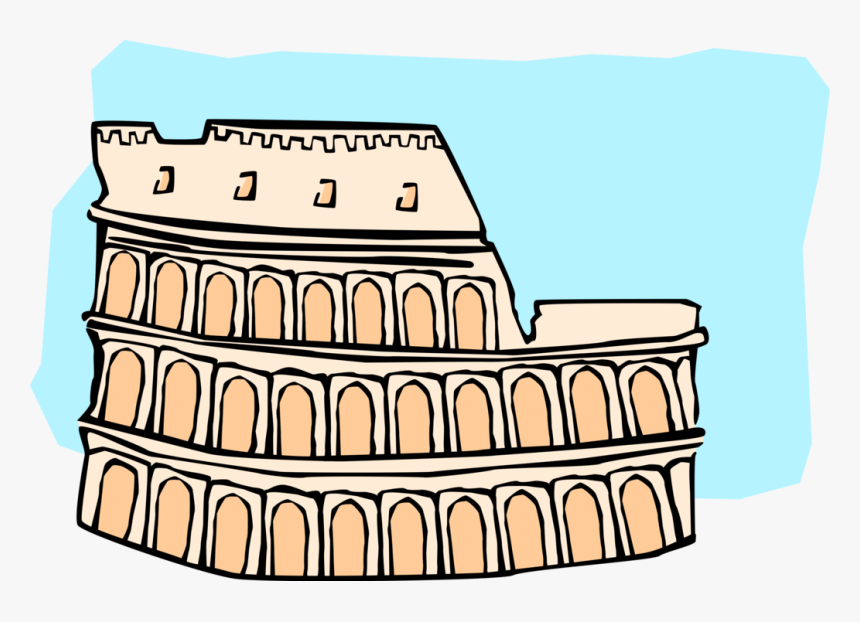 Vector Illustration Of Roman Forum Colosseum Or Coliseum, HD Png Download