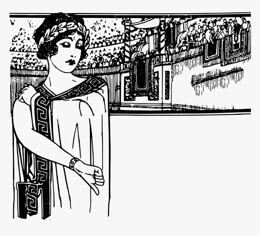 Roman Woman Thumbs Down, HD Png Download