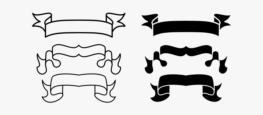 Banner Ribbon Vintage Image Vector Example Image - Ribbon Vector, HD Png Download