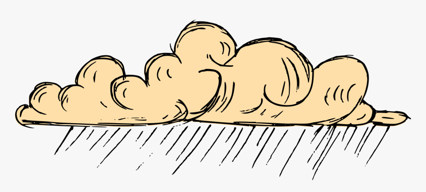 Vintage Cloud Drawing 3 - Cartoon, HD Png Download
