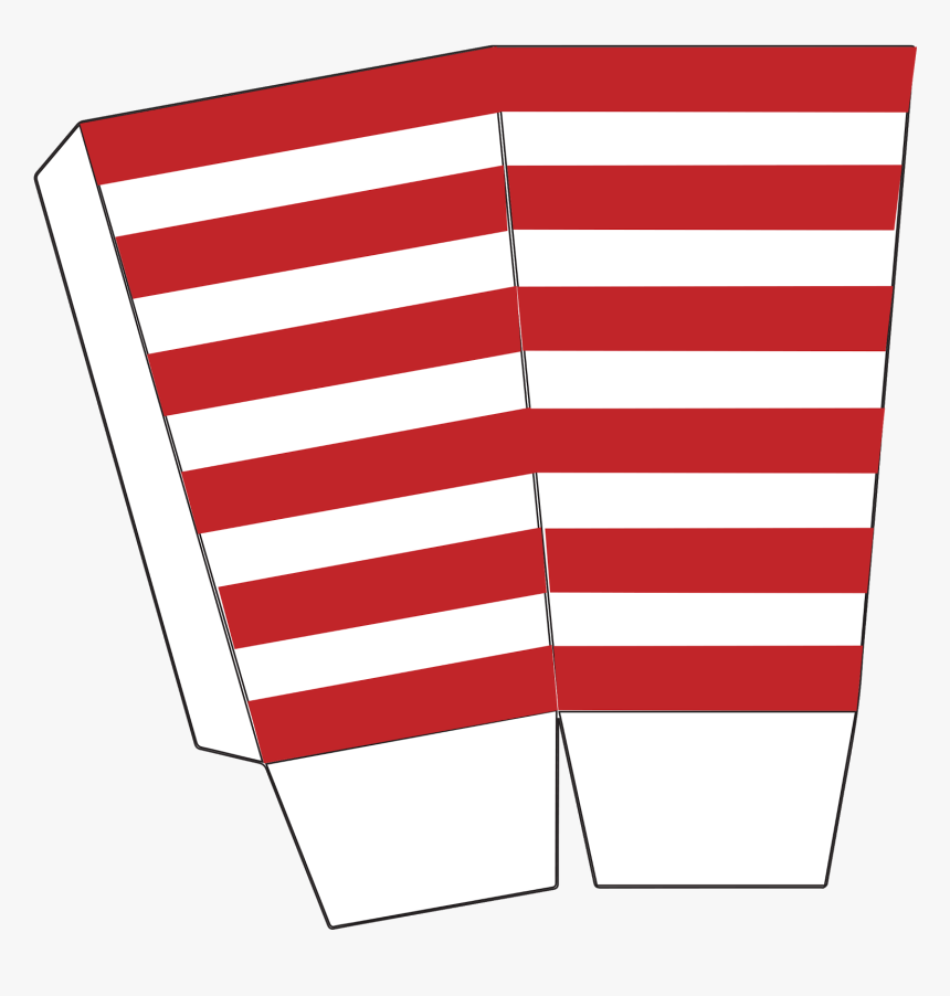 Отображается Файл Popcorn Box Printable Back Red Stripe - Illustration, HD Png Download