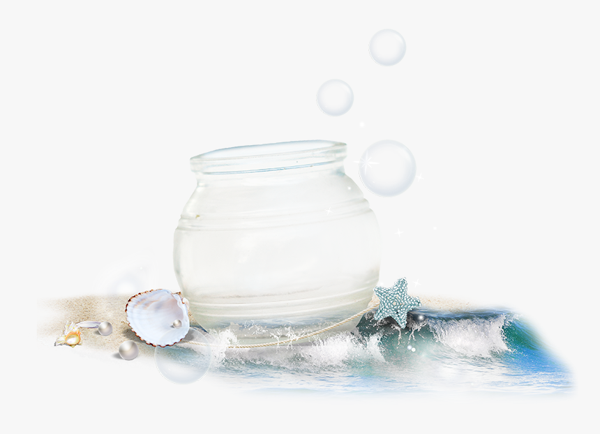 Crystal Pot With Sea Shells Png Image - Still Life Photography, Transparent Png