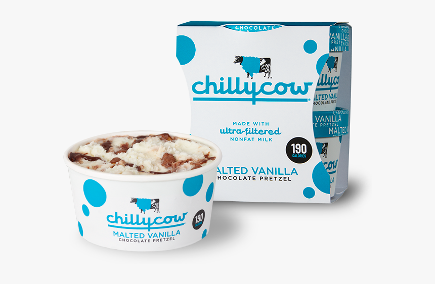 Malted Vanilla Chocolate Pretzel - Chilly Cow Cookie Dough Ice Cream, HD Png Download