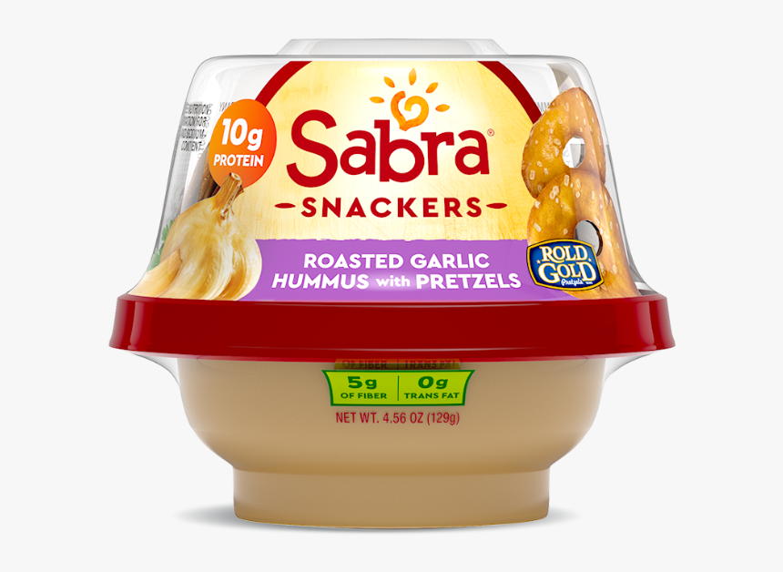 Sabra Story - Sabra Garlic Hummus And Pretzels, HD Png Download