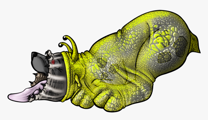 Aku Meets A Slug - Illustration, HD Png Download