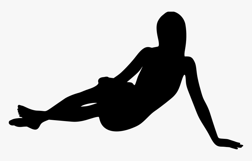 Woman Lying - Woman Lying Silhouette Png, Transparent Png