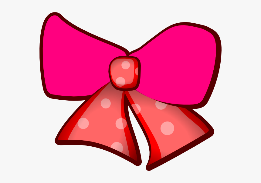 Pink Bows Svg Clip Arts - Pink Cheer Bow Clipart, HD Png Download