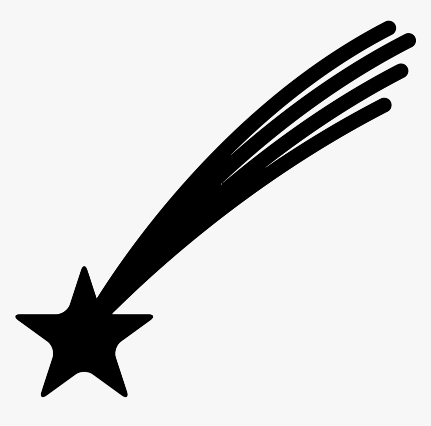 Shooting Star Png Black, Transparent Png