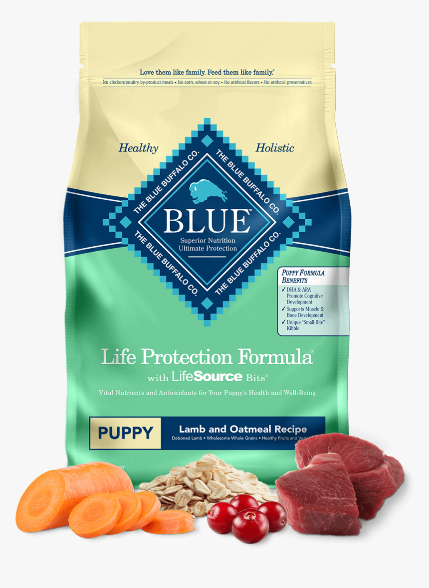 Life Protection Formula Puppy Lamb & Oatmeal Recipe - Grain Free Blue Buffalo Puppy Food, HD Png Download