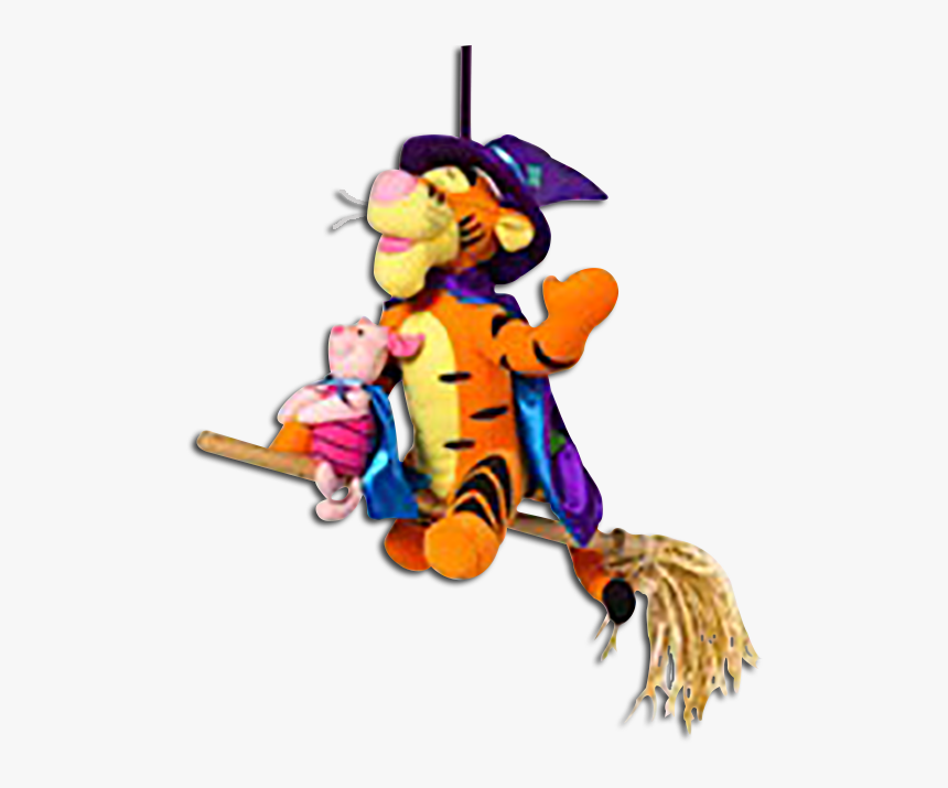 Tigger Halloween Decoration Witch Piglet Disney Stuffed - Tigger Dressed Up For Halloween, HD Png Download