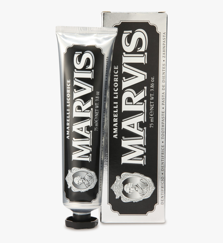 Marvis Amarelli Licorice Toothpaste-0 - Toothpaste Marvis, HD Png Download