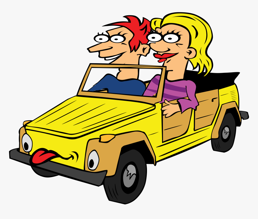Cartoon Driving Clip Art - Drive Off Phrasal Verb, HD Png Download