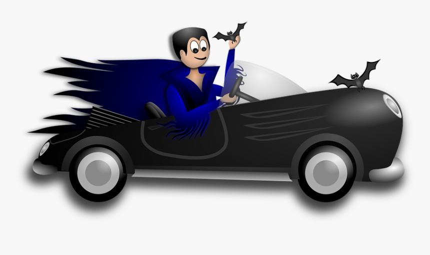Car Clipart Halloween - Witch In A Car, HD Png Download
