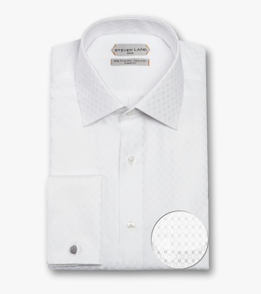 Steven Land Mens White Button Cuff Sport Size - Formal Wear, HD Png Download
