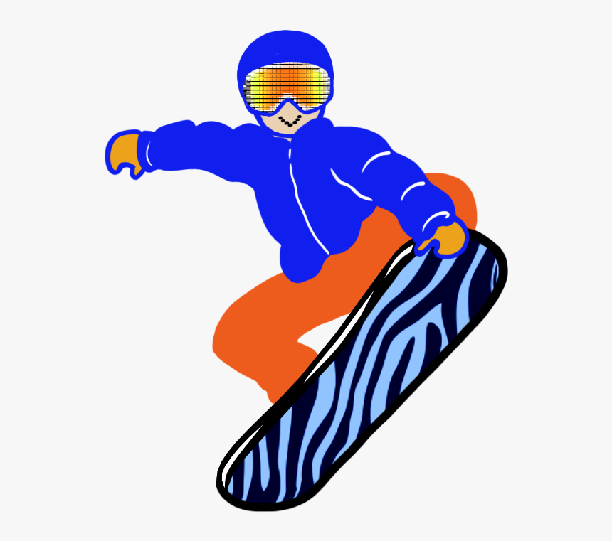 Snowboarder Blue Hat, HD Png Download