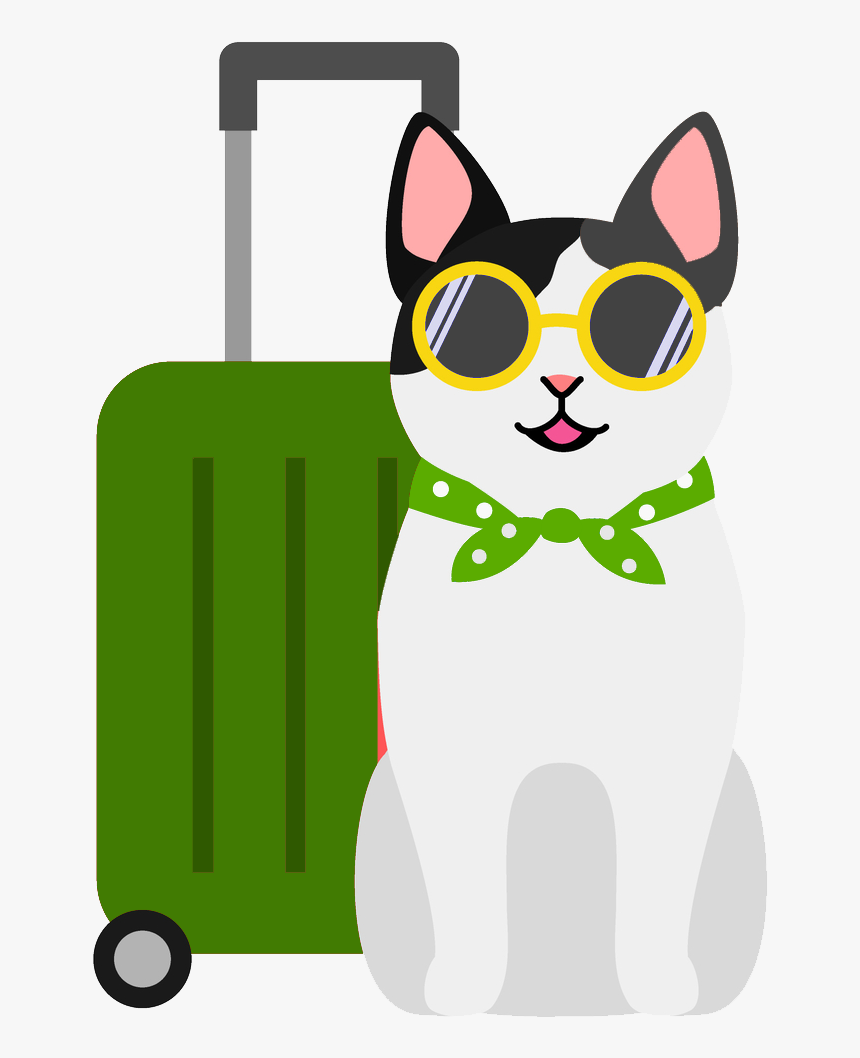 Holiday Cat Icon - Cartoon Dogs On Holiday, HD Png Download