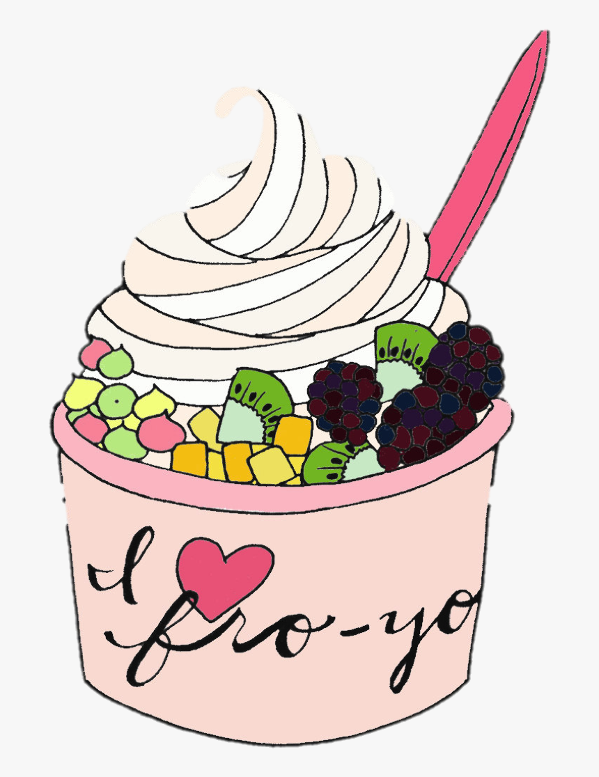 Transparent Background Frozen Yogurt Clipart - Transparent Background Yogurt Clipart, HD Png Download