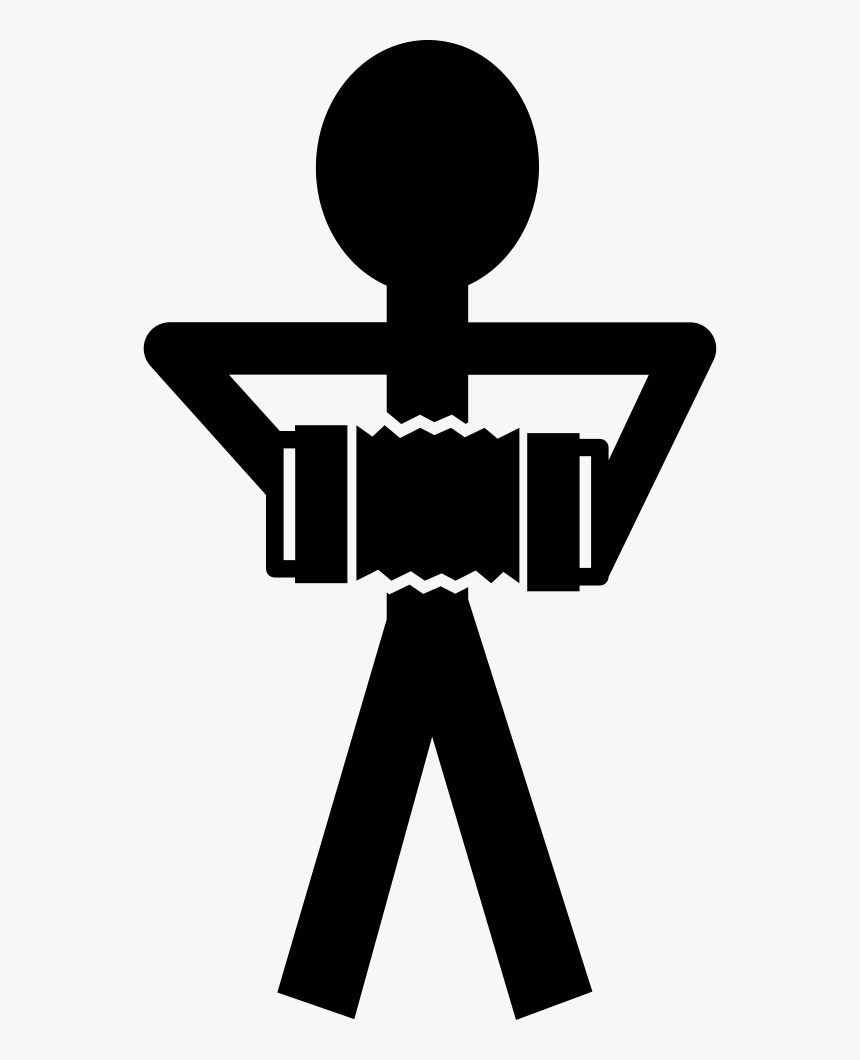 Musician With Accordion, HD Png Download