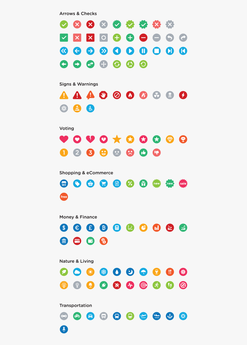 Full Icon Set Preview - Circle, HD Png Download