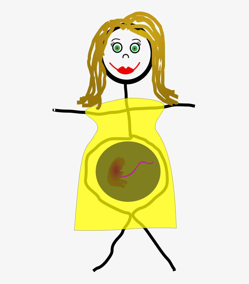 Pregnant Svg Clip Arts - Pregnant Woman Drawing Funny, HD Png Download