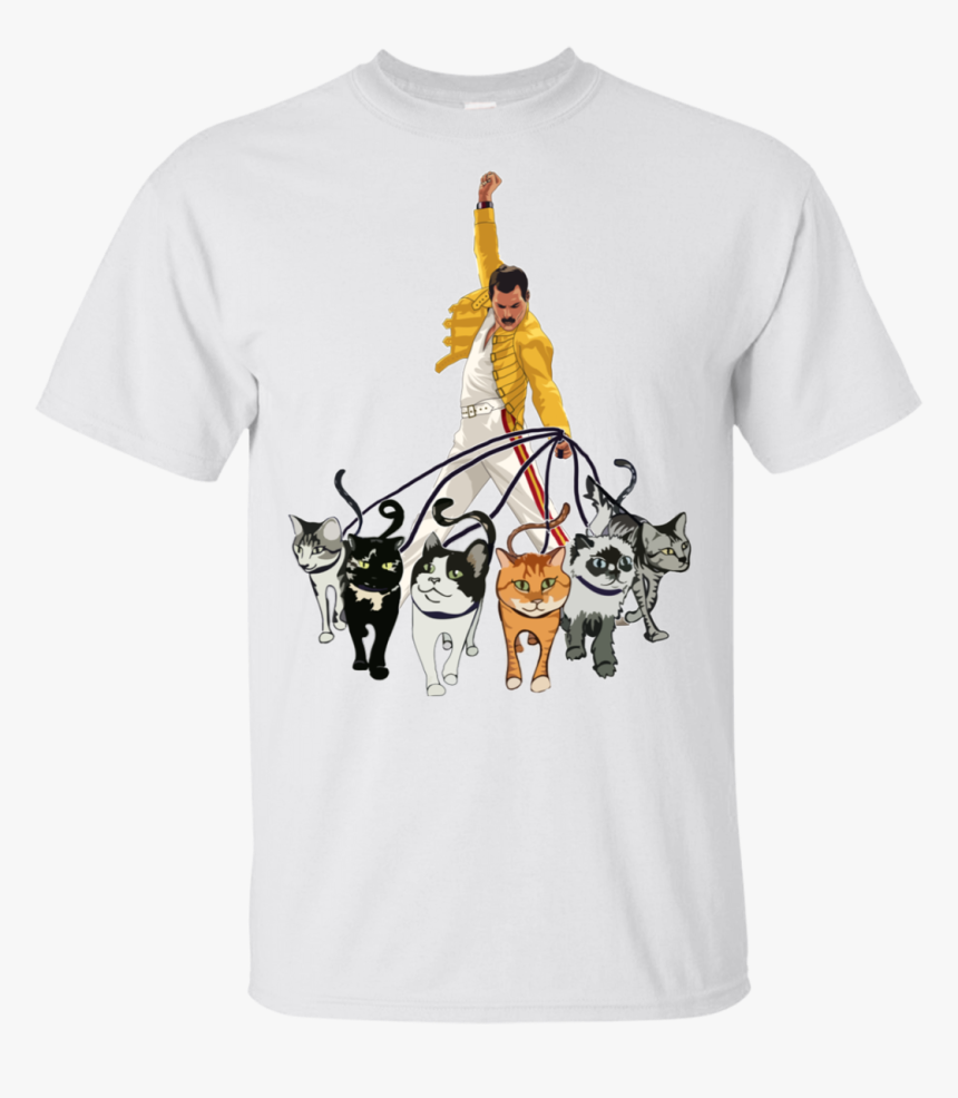 Freddie Mercury Cat Funny Shirt, HD Png Download