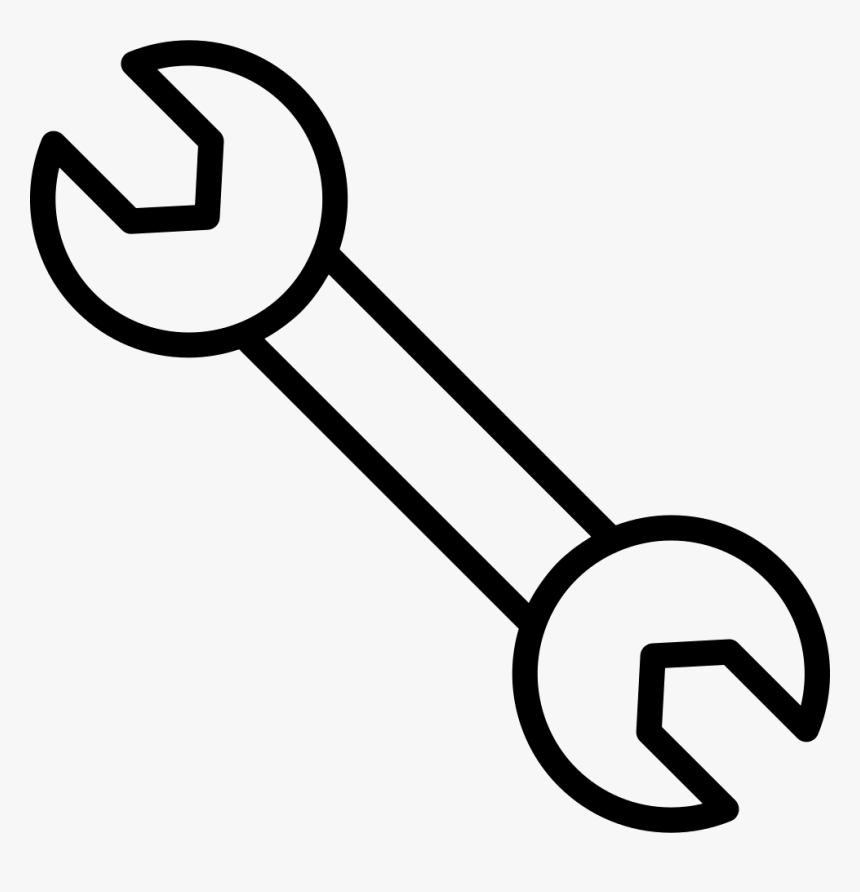 Double Wrench Outline Comments - Wrench Outline Png, Transparent Png