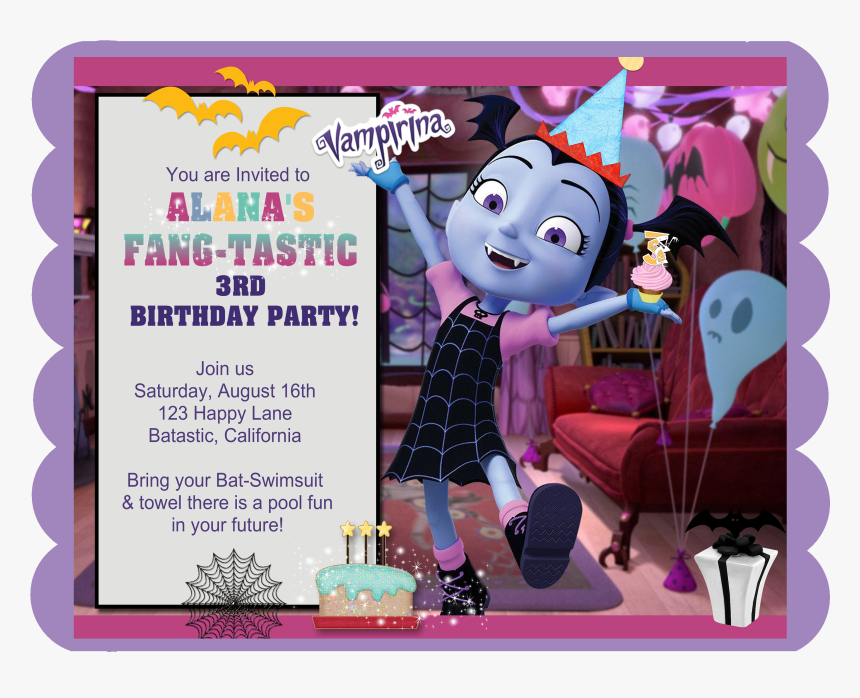 Vampirina Invitations, HD Png Download