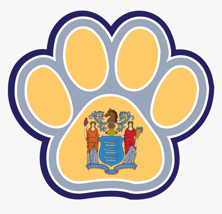 State Dog Paw - New Jersey State Seal, HD Png Download