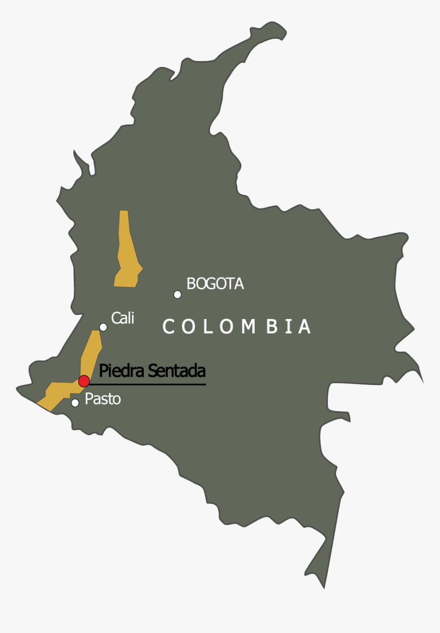 Colombia Map Black, HD Png Download