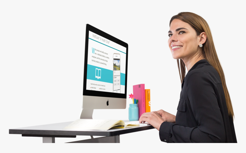 Computer Lady Png, Transparent Png , Transparent Png Image - PNGitem