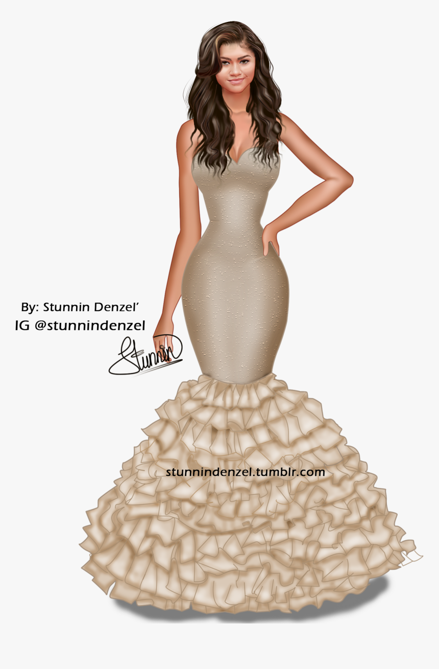Model Illustration , Png Download - Gown, Transparent Png