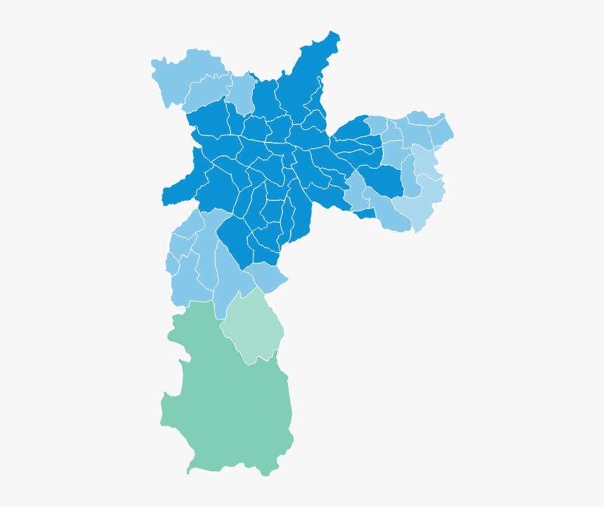 Zonas Eleitorais Em São Paulo 2016 - Vote Map Sao Paulo, HD Png Download