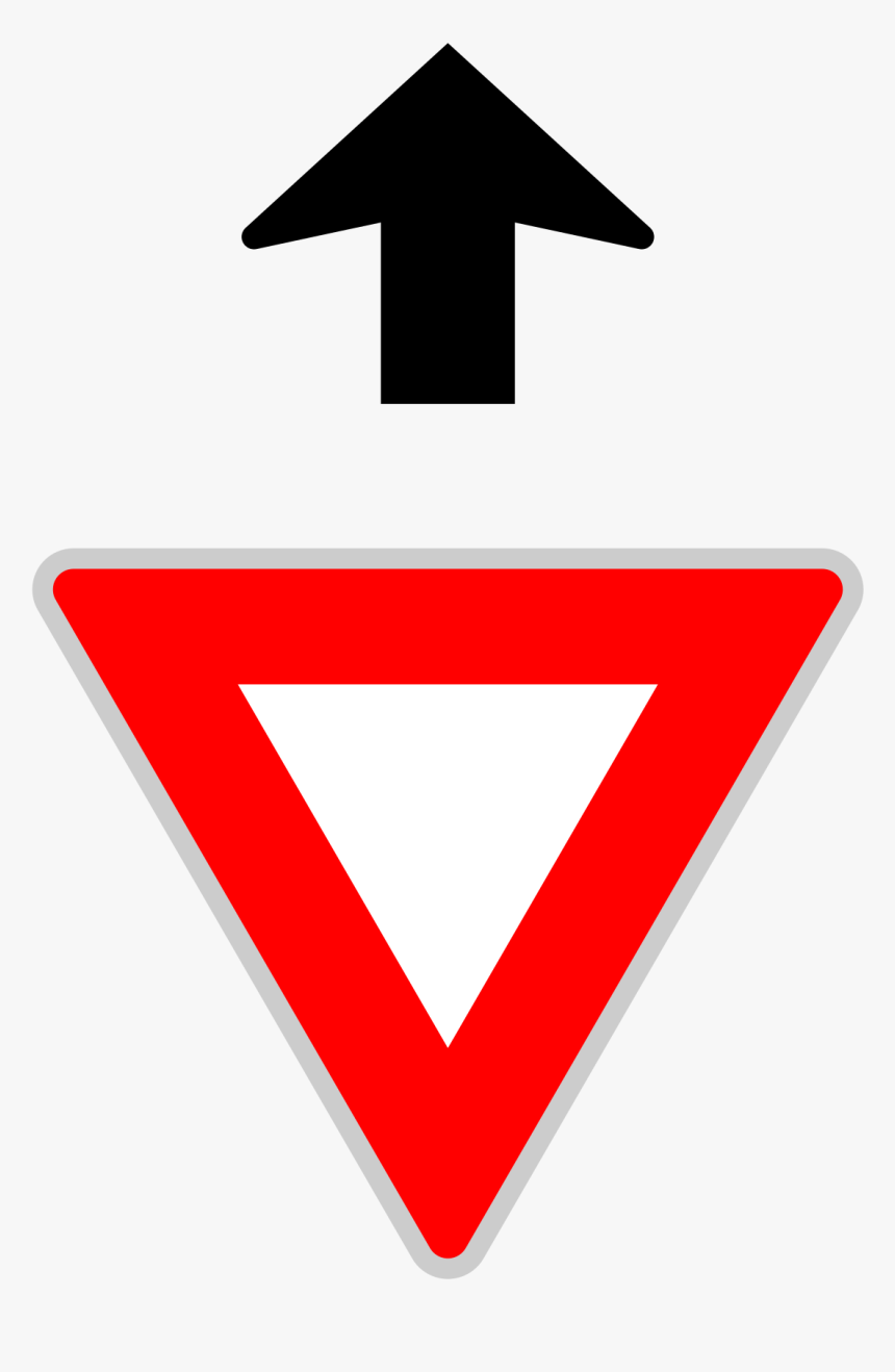 Sign With Triangle And Arrow, HD Png Download
