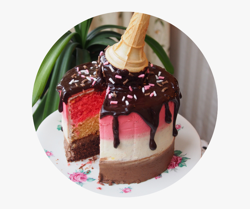 Neapolitan Drip Cake, HD Png Download