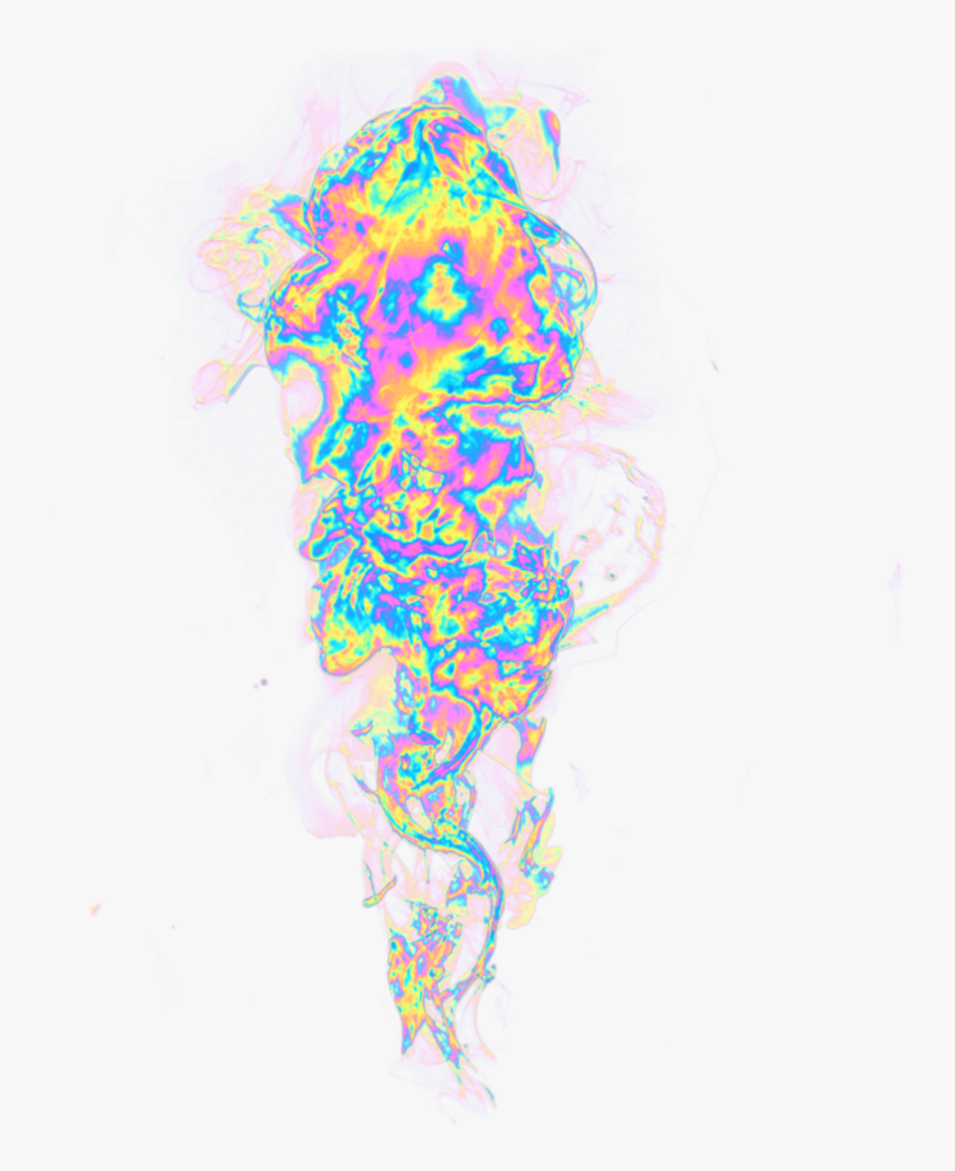 #smoke #steam #holo #holographic #colorful #rainbow - Holographic Png, Transparent Png