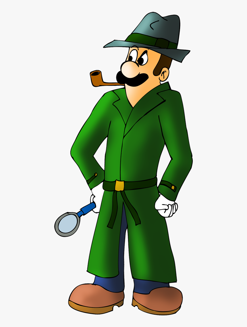 Luigi The Private Detective By Zefrenchm - Detective Luigi, HD Png Download