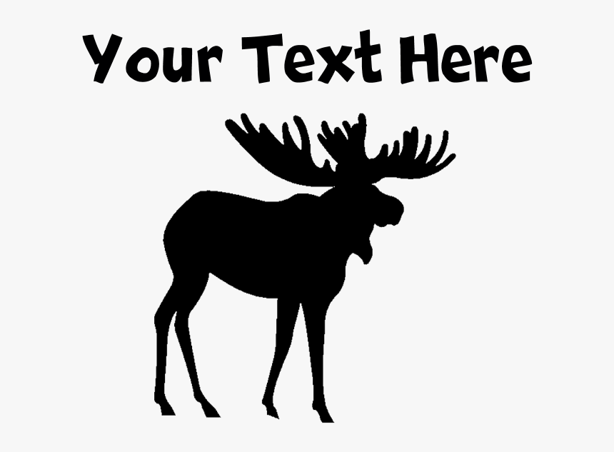 Custom Moose Silhouette Mousepad , Png Download - Handle Bar Mustache Clipart, Transparent Png