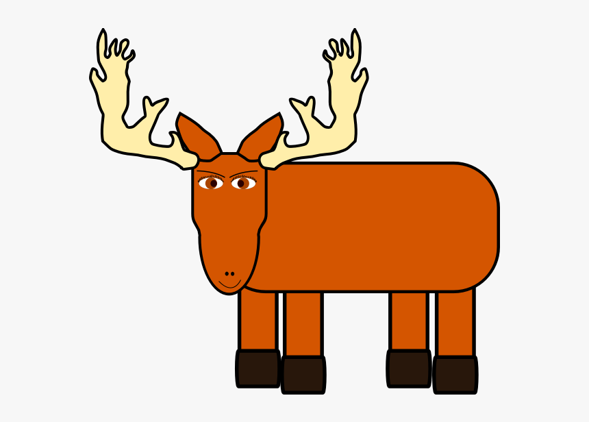 Cartoon Image Of A Moose - Transparent Cartoon Moose, HD Png Download