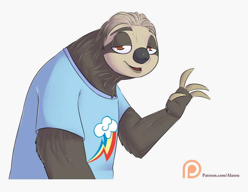 Sloth Clipart Zootopia - Cartoon, HD Png Download