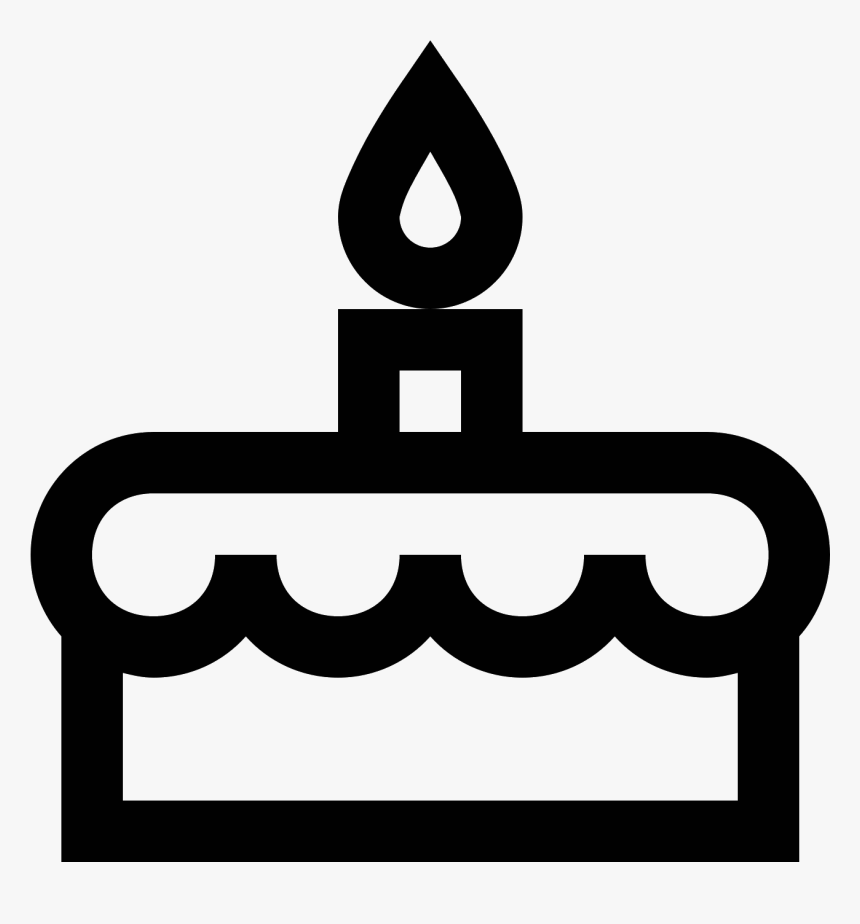 Birthday Cake Icon - Day Of Birth Symbol, HD Png Download