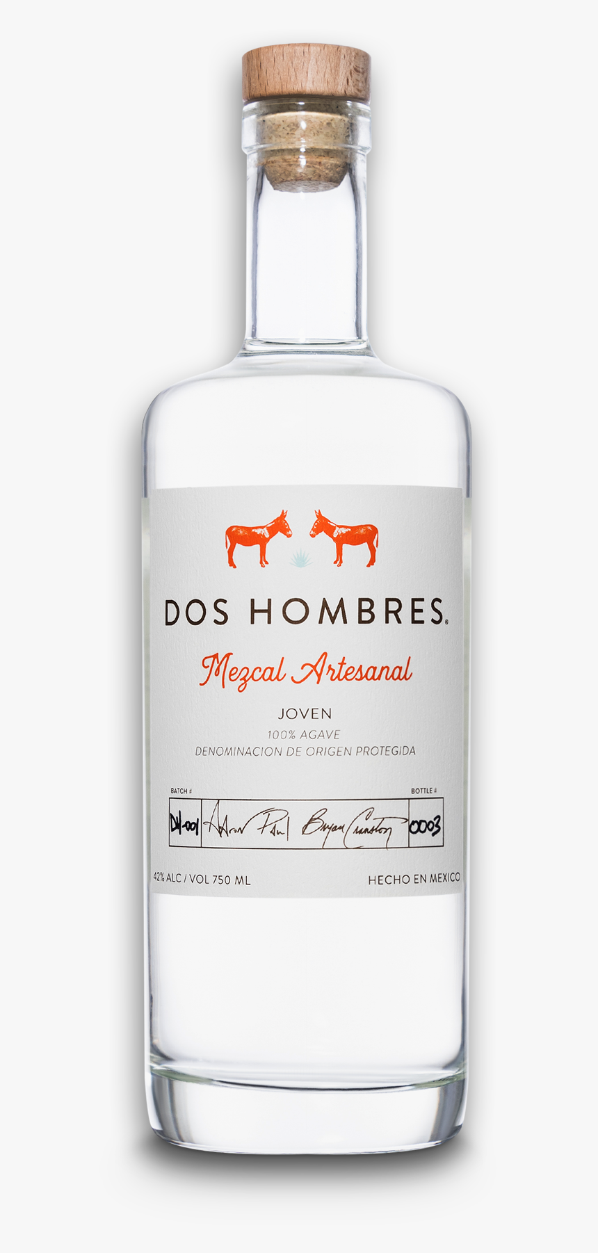 Dos Hombres Bottle - Bryan Cranston And Aaron Paul Mezcal, HD Png Download