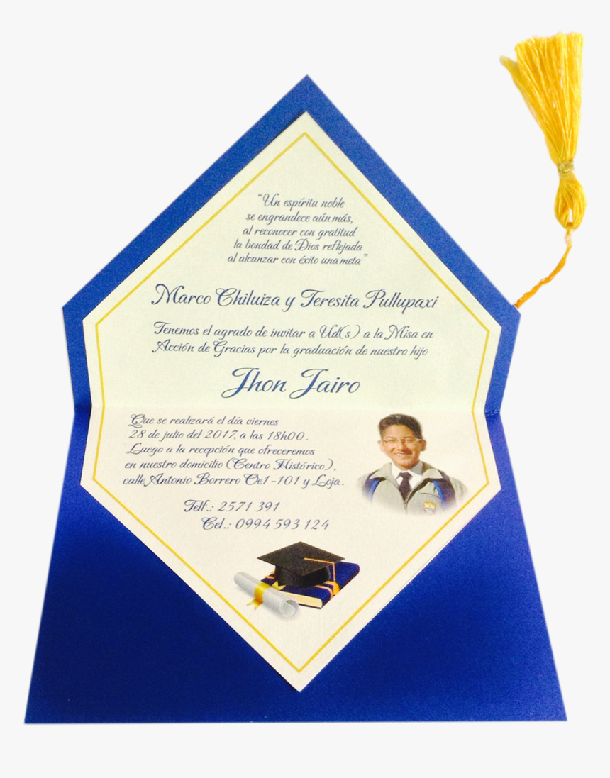 Tarjetas De Invitacion Para Misa De Graduacion, HD Png Download