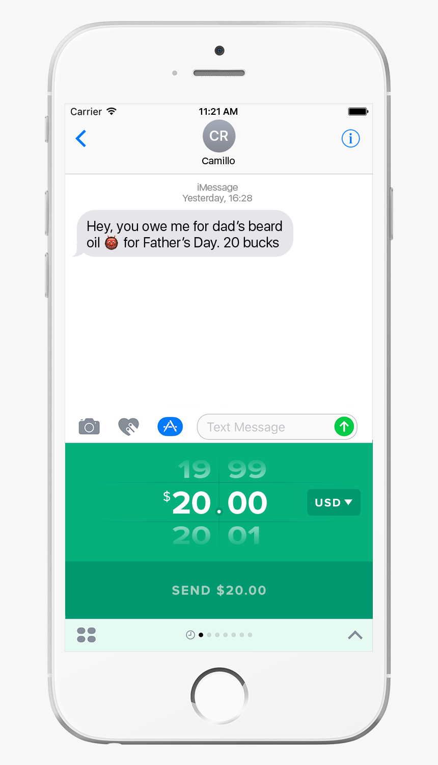 Usd Usd - Circle Pay Imessage, HD Png Download