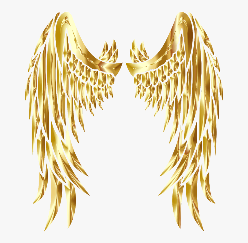 #gold #wings #goldenwings #flügel #goldeneflügel - Angels Wings Clip Art, HD Png Download
